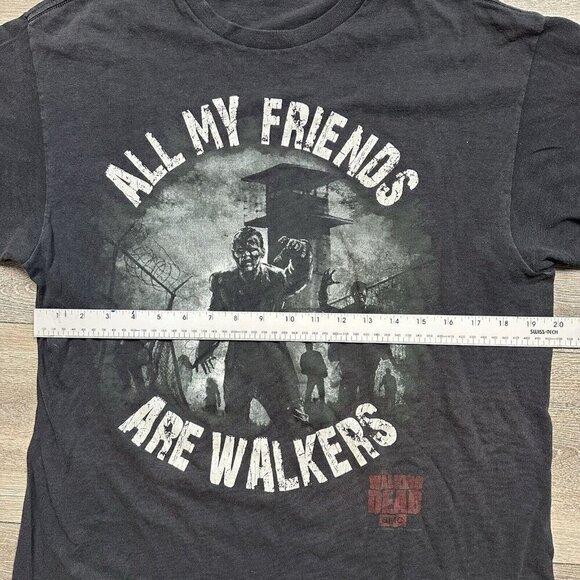 All My Friends Are Walkers Mens T-Shirt Size L Walking Dead - Picture 5 of 6